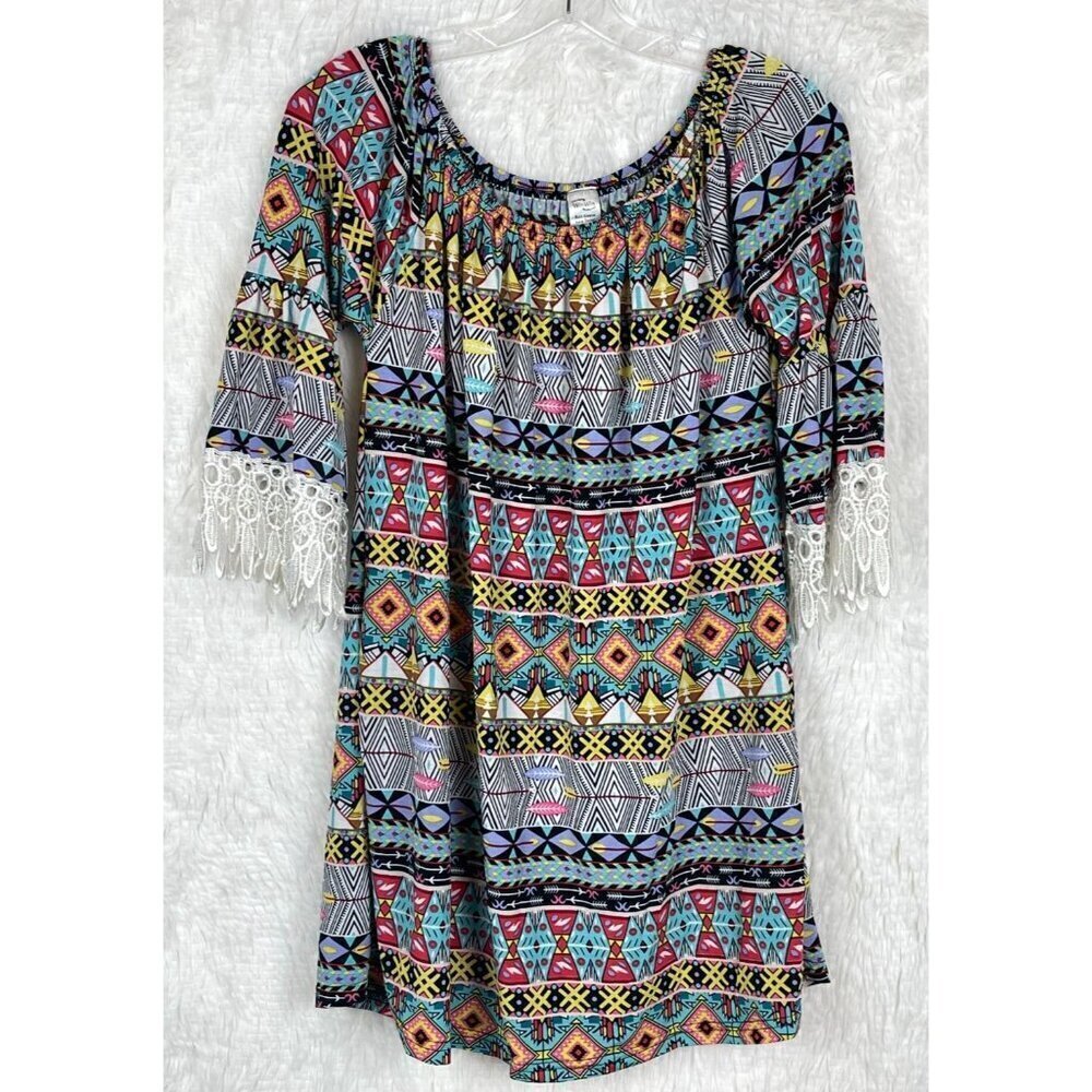 WinWin L-XL Half Sleeve Lace Tunic/Dress Off Shoulder or On Shoulder